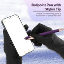 8 Pieces Ballpoint Pen with Stylus Tip Black Ink 2 in 1 Stylus Metal 1.0 mm Medium Point Smooth Pen Rainbow Colorful Rubberized Ballpoint for Touch Screen Tablet(Purple) by TinyTreasures Baby Boutique
