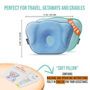 Memory Foam Baby Pillow,Cute Cartoon Soft and Cozy Pillow, Breathable Bedding Set for Infants for Small Boys and Girls by TinyTreasures Baby Boutique