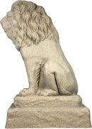 EMSCO Group Guardian Lion Statue – Natural Sandstone Appearance – Made of Resin – Lightweight – 28” Height by GreenHaven Gardens