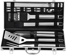 Grilljoy BBQ Accessories Grill Tools Set - 22PCS Stainless Steel Barbecue Grill Accessories for Outdoor Grill with Black Aluminum Case - Grilling Gifts for Men Dad -Grill Tools Kit by GreenHaven Gardens
