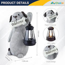 Solar Dog Statues for Garden Decor - Outdoor Dog Figurines with Solar Lantern for Yard Patio Lawn Balcony Ornaments - Garden Gifts for Mothers Day, Grandma, Easter by GreenHaven Gardens