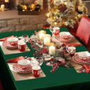 sancua Rectangle Tablecloth - 70 x 108 Inch - Stain and Wrinkle Resistant Washable Polyester Table Cloth, Decorative Fabric Table Cover for Dining, Buffet Parties and Christmas, Hunter Green by CozyNest Decor