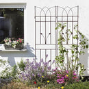 4 Pack Metal Garden Trellis 71" Black Fence Rustproof Garden Trellis for Climbing Plants Support Roses Flower Outdoor Lawn, Brown by GreenHaven Gardens