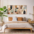 Aurlan Neutral Japandi Wabi Sabi Hand Painted Wall Art(16"x24"), 3PCS Abstract Modern Minimalist 3D Textured Canvas Artwork, Large Contemporary Terracotta Brush Strokes Decor Prints for Office Bedroom by CozyNest Decor