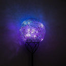 VCUTEKA Solar Lights Outdoor Garden Decor Mosaic Solar Garden Lights Waterproof Glass Ball LED Pathway Stake Light for Landscape Lawn Patio Yard Decoration Purple 6 inch by GreenHaven Gardens