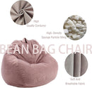 Bean Bag Chairs for Kids Chair Round Sofa Memory Foam Filling Reading Gaming Sofa for Living Room Bedroom by TinyTreasures Baby Boutique