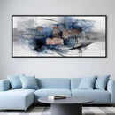 Mofutinpo Black and Blue Wall Art - Abstract Canvas Wall Art for Living Room, Bedroom, Office - Modern Black and White Paintings,Blue and Grey Wall Decor, Large Artwork and Pictures for Wall 31×70IN by CozyNest Decor