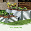 Land Guard Metal Raised Garden Bed for Gardening, 6x3x1.5ft Galvanized Raised Garden Bed, Planter Boxes Outdoor for Vegetables, Fruits and Flowers (Silver) by CozyNest Decor