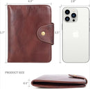 Real Leather Wallet Functional RFID Bifold Passport Holder Travel (Coffee) by TinyTreasures Baby Boutique