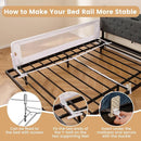 HONEY JOY Bed Rail for Toddlers, Extra Long, Foldable Portable Swing Down Safety Bed Guard Rail, Toddler Bed Rails for Crib, King Queen Full Twin Size Bed Mattress (White, 1 Pack, 71 Inch) by TinyTreasures Baby Boutique