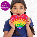 Creative Roots Mosaic Heart Stepping Stone, Includes 7-Inch Ceramic Stepping Stone & 6 Vibrant Paints, Mosaic Stepping Stone Kit, Paint Your Own, DIY Stepping Stone Kit for Kids Ages 8+ by TinyTreasures Baby Boutique