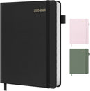 2025-2026 Planner for Women, Lather Weekly & Monthly Organizer, July 2025-June 2026, Hardcover with Gold Foil, Tabs, and Inspirational Pages - Ideal for Professionals, Black by TinyTreasures Baby Boutique