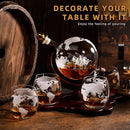 Gifts for Men Dad Husband Christmas, Whiskey Globr Decanter Set with 4 Etched Globe Glasses, Unique Anniversary Birthday Gifts for Brother Boyfriend, Cool Stocking Stuffers Bourbon Whikey Gifts by CozyNest Decor