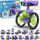 Sillbird Solar Building Robot Kit STEM Gift for Boys Aged 8-12, DIY 15-in-1 Science Educational Toys for Kids Birthday, Solar or Battery Powered Robotic Set with 212 Pieces by TinyTreasures Baby Boutique