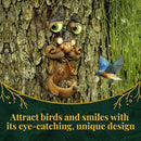 Tree Faces Decor Outdoor – Tree Hugger Yard Art Garden Decoration – Unique Bird Feeders for Outdoors and Indoors – Old Man Tree Art Brown by GreenHaven Gardens