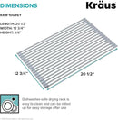 Kraus Multipurpose Over-Sink Roll-Up Dish Drying Rack, Colander and Trivet in Light Grey, KRM-10GREY by CozyNest Decor