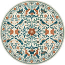 Moynesa Boho Bird Round Rug 6ft, Machine Washable Circle Area Rug for Living Room Ultra Thin Soft Large 6'x6' Bedroom Carpet for Office Kitchen Dining Room Under Table, Indoor, Easy Clean, Beige by TinyTreasures Baby Boutique