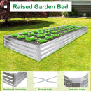 JERIA 12×4×1ft Raised Garden Bed with Support Rods,Galvanized Raised Garden Bed Kit Outdoor Metal Gardening Planter Box for Vegetable, Fruits, Flower by GreenHaven Gardens