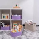 Baskets Bins for Shelf Storage Organizing/Cute Basket to Store and Organize Household Items/Woven Rope Basket for Living Room, Bedroom,Playroom,3 Packs Purple Basket by TinyTreasures Baby Boutique
