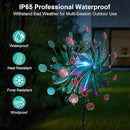 Solar Wind Spinners for Yard and Garden-60.6 Inch 360° Metal Wind Sculptures Outdoor Clearance Kinetic Windmills with Multi Color Led Glass Ball by GreenHaven Gardens