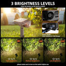 Solar Spot Lights Outdoor,IP65 Waterproof 40 LEDs Solar Landscape Spotlights,USB & Solar Powered Wall Lights,3 Modes Outdoor Solar Garden Lights Outdoor In-Ground Lights for Yard Porch 4 Pack