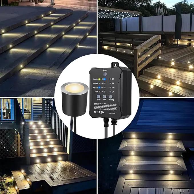 SMY Lighting Dimmable LED Deck Lights with Timer and Photocell Sensor and Protecting Shell φ32mm,20Pack Outdoor LED Smart Deck Lighting IP67 Waterproof for Garden,Yard Stair, Patio, Floor Decoration, photo 7 of 7