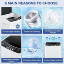 17.8Lbs Portable Washing Machine Nictemaw Portable Washer, 2.3 Cu.ft Washer and Dryer Combo with Drain Pump, 10 Programs 8 Water Level Compact Laundry Washer for Home, Apartment, RV, Dorms by CozyNest Decor