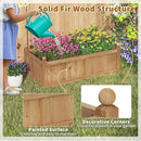 HAPPYGRILL Wood Raised Garden Bed, 46” x 24” x 16” Rectangular Flower Box w/Drainage Holes for Growing Vegetables, Flowers, Herbs, Outdoor Planter Box for Backyard Garden Lawn by GreenHaven Gardens