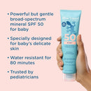 Blue Lizard BABY Mineral Sunscreen with Zinc Oxide, SPF 50+, Water Resistant, UVA/UVB Protection with Smart Cap Technology - Fragrance Free, 5 oz. Tube by TinyTreasures Baby Boutique