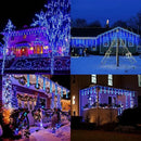 Aokudoni Blue Christmas Icicle Lights, 16 Inch 8 Tube Outdoor, UL Certified LED Connectable Decorations for Yard Porch Party Garden by GreenHaven Gardens