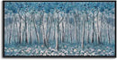 DUNHUANG ART Blue Tree Canvas Wall Art - Large Size Teal Abstract Painting for Home Office Living Room Bedroom Bathroom - Black Framed - Wall Decor Living Room 20"x40" by CozyNest Decor