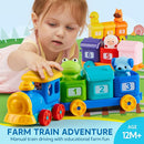 Learning Toy for Toddlers 1 2 3 Years Old, Counting, Matching & Sorting Montessori Learning Farm Train Including 9 Farm Animals and 1 Farmer, Easter Christmas Birthday Gift for Baby Boys Girls by TinyTreasures Baby Boutique