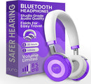 Puro Sound Labs JuniorJam Plus Volume-Limiting Wireless Bluetooth Headphones for Kids, Secure Audio with Adjustable On-Ear Design, 22-Hour Battery, Ideal for Tablets, Smartphones & PCs - Purple by TinyTreasures Baby Boutique