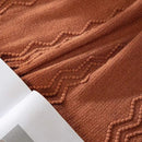 MIULEE Knitted Boho Throw Blanket for Couch Textured Knit Terracotta Rust Blanket with Tassels Cozy Woven Farmhouse Blanket for Sofa Bed Chair Wave Pattern Fall Decor 50"x60", Orange by CozyNest Decor