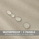HolidayIdeas Linen Outdoor Curtains for Patio Waterproof 4 Panels Cream Outside Curtains 108 inch Length-Indoor/Outdoor Gazebo Curtains Weatherproof, Privacy for Pergola, Porch, Cabana 54"x108" by CozyNest Decor
