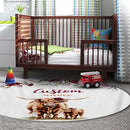 Personalized Nursery Crib Bedding Set: Custom Name 5 Piece Baby Crib Sets with Rose Highland Cow Pattern - Toddler Double Layer Blanket Set, Comfortable Crib Bed Sheets for Baby Grils by TinyTreasures Baby Boutique