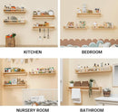 Heimlove 32 Inch Nursery Floating Shelves, Wood Nursery Book Shelves for Wall, Wall Bookshelf for Kids Solid Wood Wall Mounted Shelves for Books,Toys and Decor Storage, Set of 2 by TinyTreasures Baby Boutique