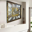 The Gears Clock 24'' Inch Square Real Moving Gear Wall Clock Vintage Industrial Oversized Rustic Farmhouse (Gold Antique) by CozyNest Decor