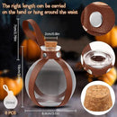 Patelai 6 Pcs Halloween Glass Potion Bottles with Belt Cork Renaissance Witch Costume Accessories Witch Props Potion Bottle for Halloween Party Decor Cosplay DIY Crafts Gift (Brown) by CozyNest Decor