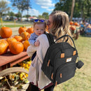 RUVALINO Diaper Bag Backpack-Expandable Baby Bag with up to 50% Capacity -Baby Essentials Bag with Changing Pad Insulated Bottle Holders & Pacifier Case, Waterproof, Black XL by TinyTreasures Baby Boutique