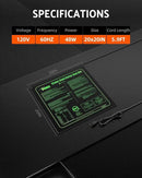iPower 20" x 20" Waterproof Durable Seedling Heat Mat Warm Hydroponic Plant for Indoor Gardening Germination Starting by GreenHaven Gardens
