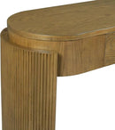 55" Sofa Table with Oval Top and 2 Drawers, Entryway Console Table with Fluted Design for Hallway,Foyer,Entry and Living Room (Fully Assembled-Pine Wood) by CozyNest Decor
