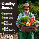 HOME GROWN 6000 Vegetable Seeds for Planting: 12 Spring Varieties of Garden Vegetables in Seed Packets, Garden Seeds for Garden Plants or Hydroponic Seeds - Heirloom Seeds - Non GMO by GreenHaven Gardens