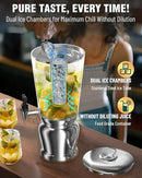 WantJoin Beverage Dispenser With Stand -2 Gallon Beverage Dispenser Drink Dispenser w/Upgraded Dual Cores & Base, Leakproof Spigot, Visible Container, Drink Dispenser For Parties, Events, Gathering by CozyNest Decor