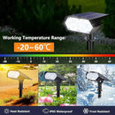 Solar Spot Light Outdoor, 49 LED Lights for Outside, 2 Modes Solar Powered Spotlights, Waterproof Pathway Light for Garden Yard Walkway Driveway Landscape Decorations (4 Pack-Cool White) by GreenHaven Gardens