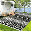 WILDROOTS 4x6 Feet Black and White Plastic Outdoor Rug, Stain Resistant Waterproof Reversible Outdoor Patio Rug, Fade Resistant Camping Rug by GreenHaven Gardens