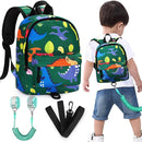 Accmor Toddler Backpack Leash, Cute Baby Backpacks with Anti Lost Wrist Link, Mini Kids Backpack Harness Leash for Outdoor Travel, Adorable Dinosaur Backpack Tether Walking Harness for Boys 1-3 by TinyTreasures Baby Boutique