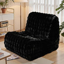 Modern Bean Bag Chair, Large Bean Bag Couch for Adults with Memory Foam Filled, Soft Faux Bunny Fur Lazy Chair for Living Room Bedroom Dorm Apartment, No Assembly Required, Black by TinyTreasures Baby Boutique