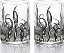 Octopus Tentacle Whiskey Glassware Set Of 2 9 Oz Handmade Craft Beer Cocktail Water Bar Rock Glass K by The Wine Savant