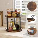 LAMU 12.2'' Wood Lazy Susan Turntable Organizer for Cabinet, 2 Tier Lazy Susan Spice Rack Organizer for Kitchen, Table Top, Countertop, Pantry, Bathroom by CozyNest Decor